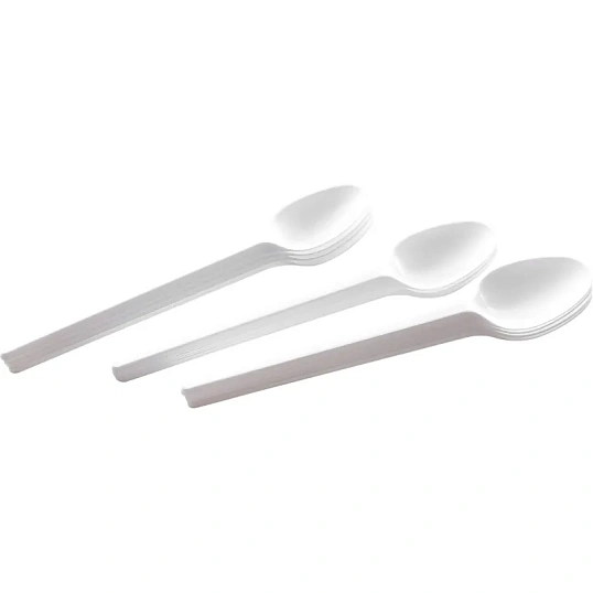 Ложка одноразовая чайная белая, 12,2 см, PS, 100 шт/уп