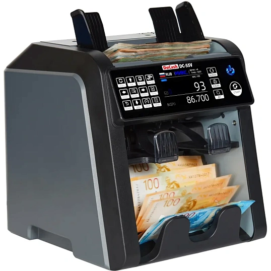 Счетчик банкнот двухкарманный DoCash DC-55V