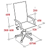 Кресло UP_EChair СН-701 Куба В хром ХДП Ср S-0401 (черный)
