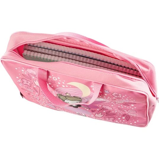 Папка для тетрадей  Фея А4 на молнии с ручками,ткань,75мм,ПМД-4-20