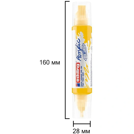 Набор акриловых маркеров двусторонних 3D Edding 5400 /.скош.нак. 5 цв