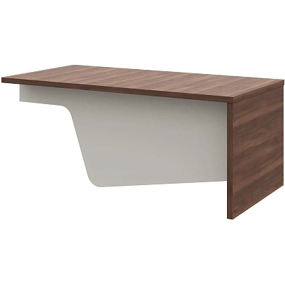 Стол IN FREGAT рук-ля прист. 129В001 с оп. на тумбу пр орех бакаут/серый