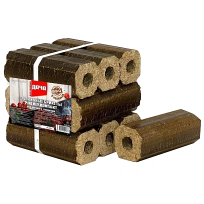 Брикет топливный PINI KEY Дача, длина брикета 18 см, 9 шт, D-F15