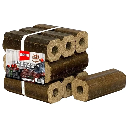 Брикет топливный PINI KEY Дача, длина брикета 18 см, 9 шт, D-F15