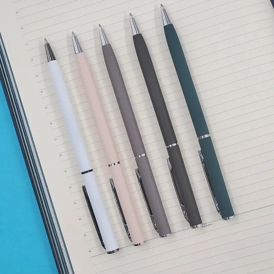 Ручка шариковая автомат. PALERMO бел.мет.корп, 0,7мм синяя 20-0250/14