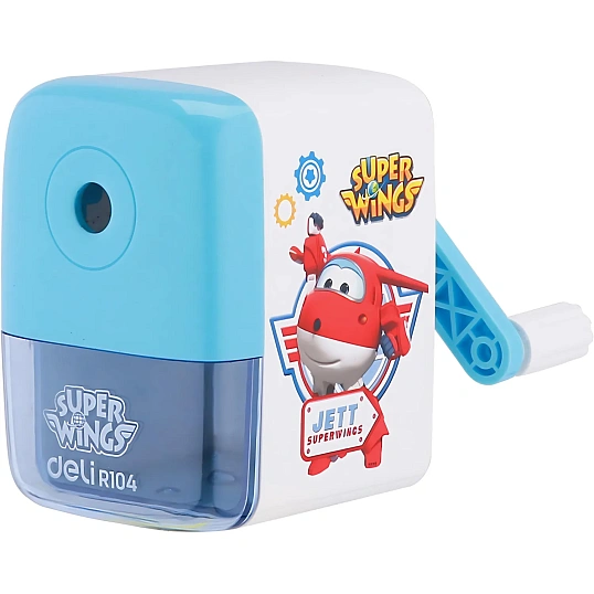 Точилка для карандашей механич. Deli ER10409 Super Wings 1отв.,плас,ассорти