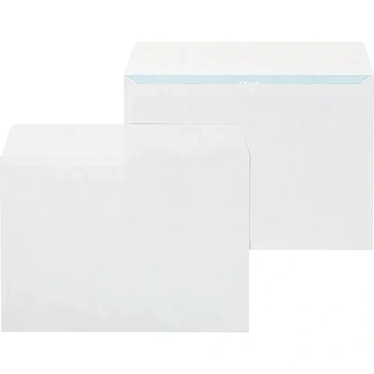 Конверт белый С5 стрип 162х229 80г КОМУС 50 шт/уп