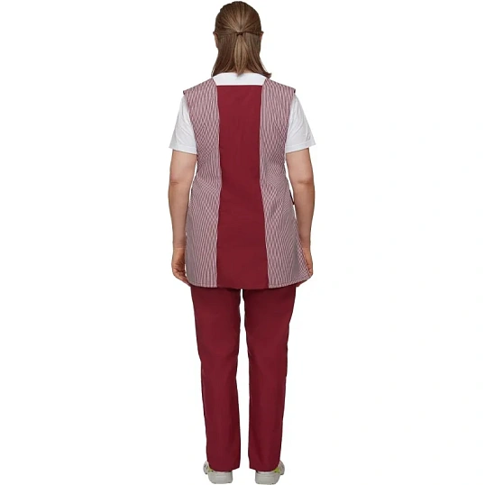 Костюм для горничных и уборщиц у08-СБР бордо (р.56-58)р.170-176