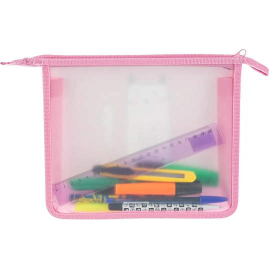 Папка для тетрадей  Friendly cats,А5,на молн., пластик, ПТ-713