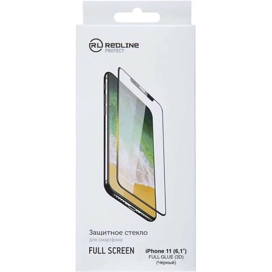 Защитное стекло Apple iPhone 11, FS FG, Red Line, чер, УТ000018367