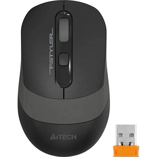 Мышь компьютерная A4Tech Fstyler(FG10S GREY)черн/сер/2000dpi/беспроводн/4кн