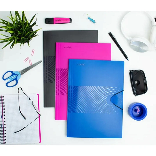 Папка на резинках Attache Digital,черный