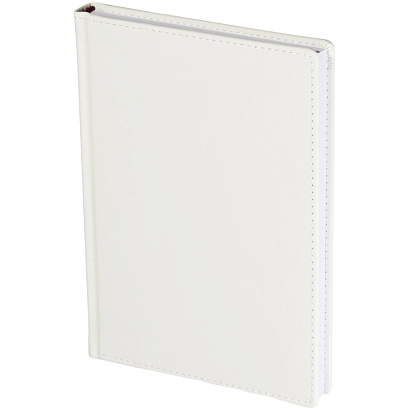 Ежедневник недатированный А5+, 136л, VELVET белый  3-115/23