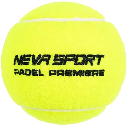 Мяч для падела NS Padel Premier, уп.3 шт., сукно, нат.резина,желтый, 502101