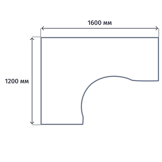 Стол эргономичный PT Арго А-206.60 левый белый