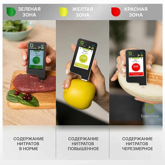 Мультиметр Нитратомер портативный,Дозиметр,Экотестер GREENTEST ECO6 черн,УР