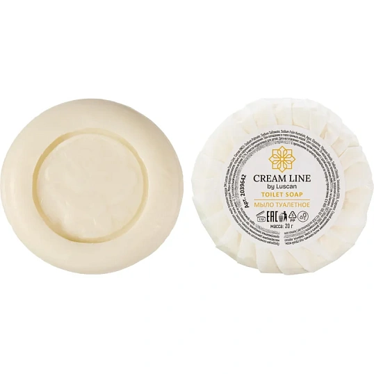 Мыло туалетное Luscan Cream Line,круглое 20гр, 350 шт/уп