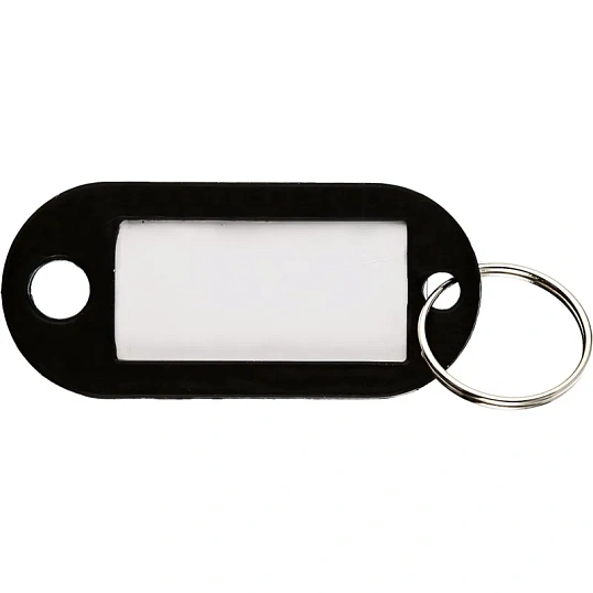 Бирки для ключей 10 шт/уп, черная