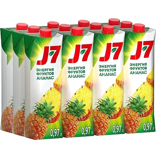 Нектар J7 Ананас с мякотью, 0,97л