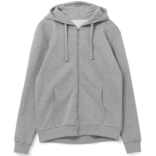 Толстовка на молнии с капюшоном Siverga 2.0,серый меланж, S