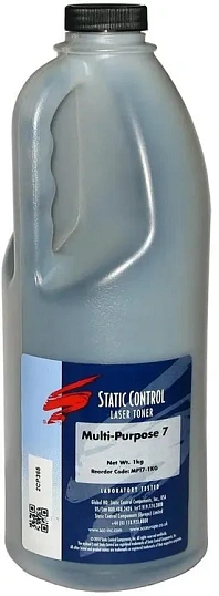 Тонер для HP LJ P1005/1006/1505, MPT7, Bk, 1 кг, флакон / Static Control