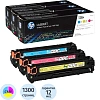 Картридж лазерный HP 128A CF371AM CMY для CLJ CP1525/CM1415 (3шт/уп)