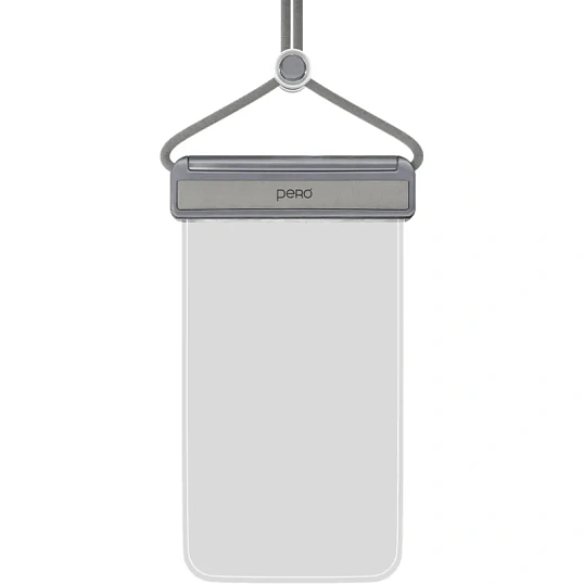 Чехол PERO влагозащитный для смартфона SB04 WATERPROOF BAG серый