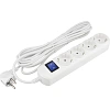 Удлинитель Power Cube 4р/5м с/з с выкл 10А бел (PC-4B-5M)
