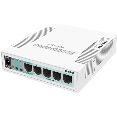 Коммутатор MikroTik RB260GS CSS106-5G-1S, управляемый, 5Gbit/PoE