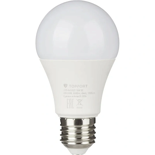 Лампа светодиодная Topfort E27 15W 3000K груша