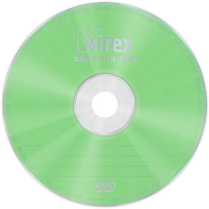 Носители информации DVD-RW, 4x, Mirex, Cake/25, UL130032A4M
