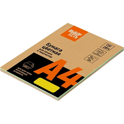 Бумага цветная Выбор есть (А4,80г,микс интенсив) пачка 100л