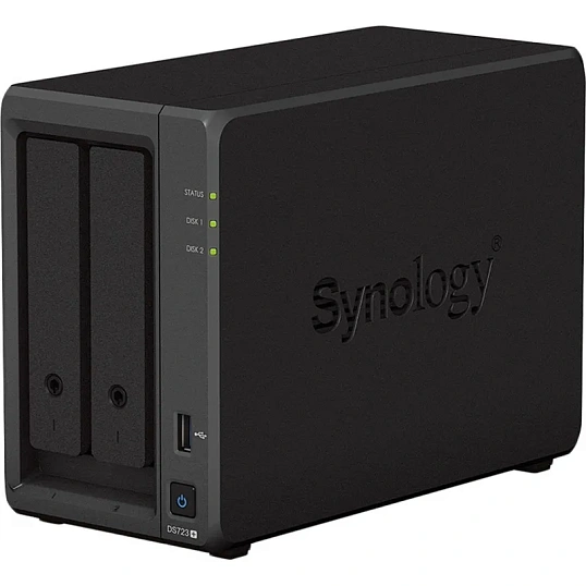 Сетевое хранилище Synology DS723+ 2x2.5/3.5 SATA/Ryzen R1600/2GB DDR4