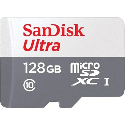 Карта памяти SanDisk Ultra microSDXC UHS-I Cl10, SDSQUNR-128G-GN6MN