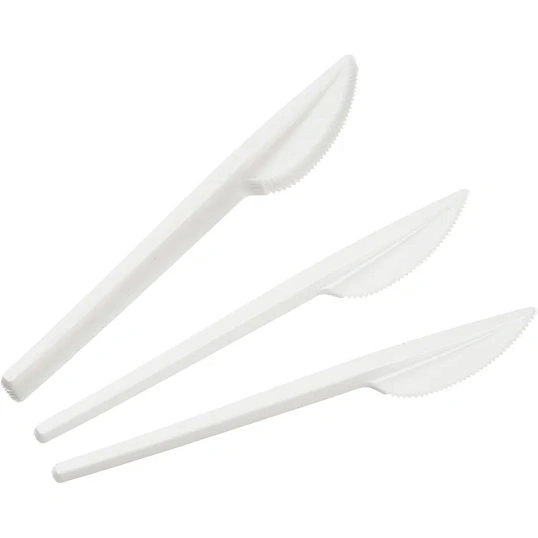 Нож одноразовый 165мм, белый, ПС 4000шт/кор