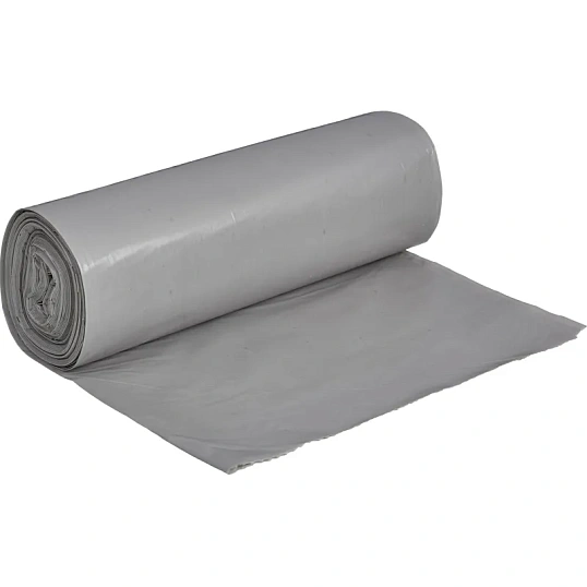 Мешки для мусора ПВД+добавка 160л 50мкм 10шт/рул серые 90х130см