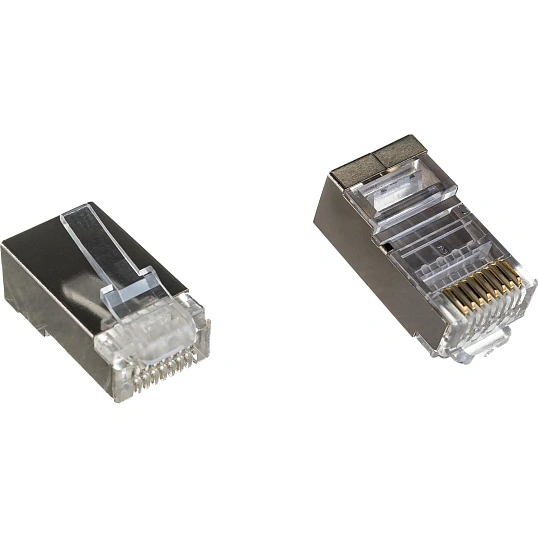 Коннектор RJ45 TWT TWT-PL45/S-8P8C-6 STP 8P8C, унив cat.6, 100шт/уп