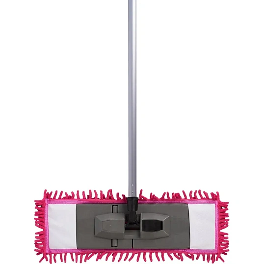 Швабра флаундер для пола пласт 47х16 в сборе с насад Chenille микрофSV5104