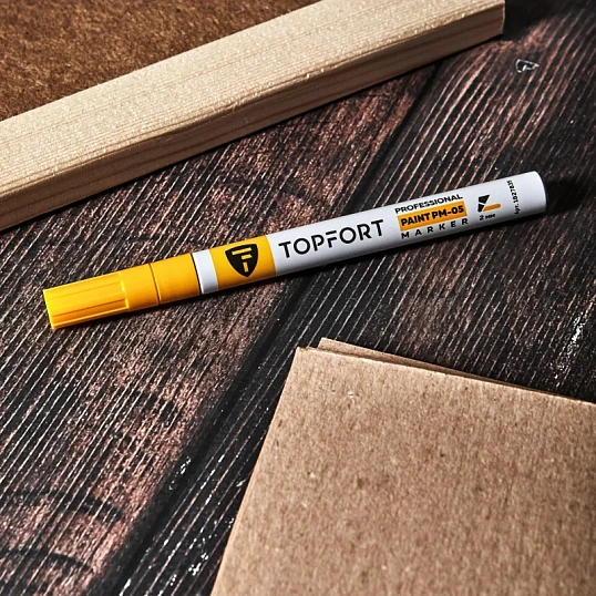 Маркер лаковый TOPFORT Paint 2 мм желтый