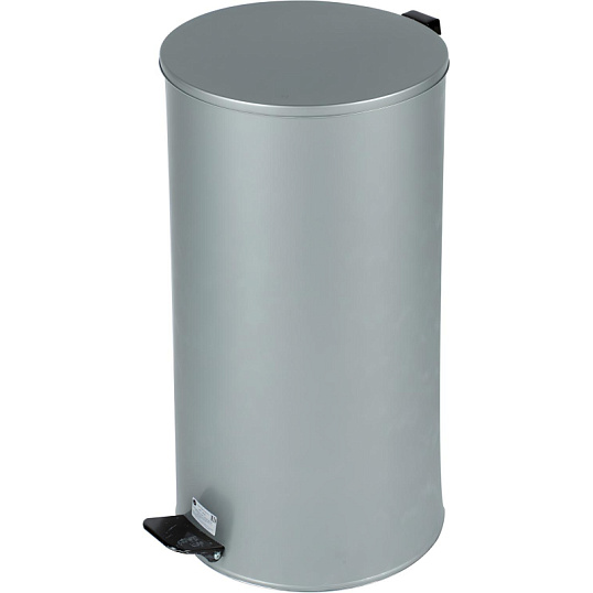 Ведро мусорное с педалью стальное, серое, 300х583мм, объем 40л