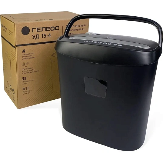 Шредер (уничтожитель) Гелеос УД15-4, 4ур.секр., 8лист, 15л