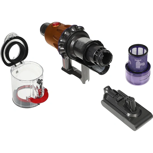 Пылесос Dyson SV46 V12 Detect Slim Absolute 545Вт серебристый/желтый