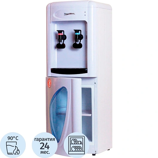 Кулер для воды Aqua Work 0.7LKR (белый), только нагрев, шкафчик 10 л