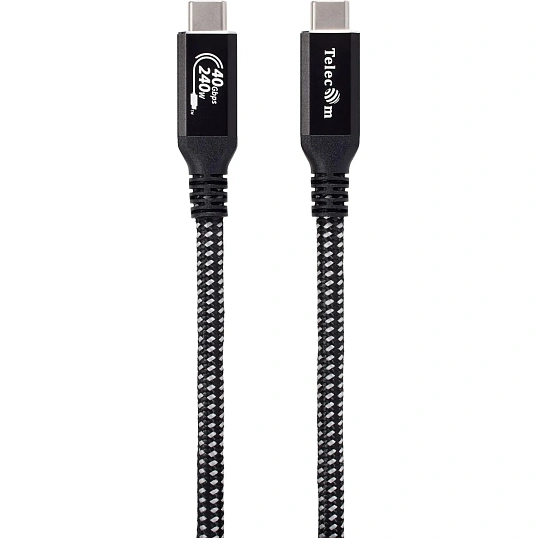 Кабель USB4 TypeCM/CM 8K@30Hz, 40GBps, PD 240W, медь Telecom 2м <TUS840-2M