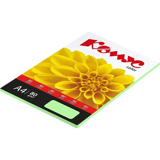 Бумага цветная Комус Color (лагуна пастель), 80г, А4, 50 л.