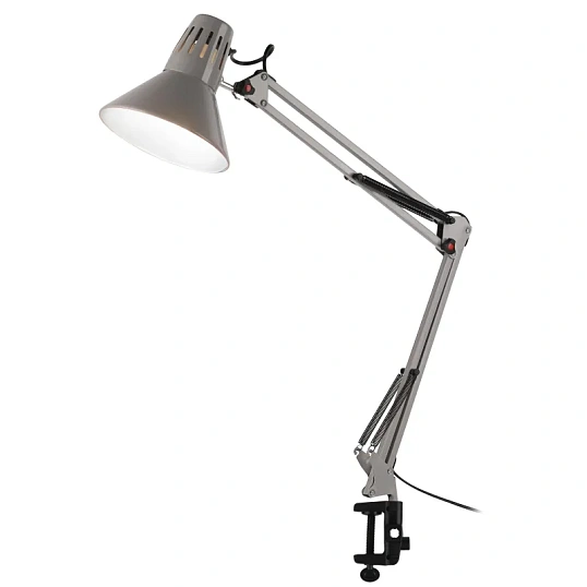 Светильник настольный ЭРА N-121-E27-40W-GY Е27 на струбцине серый