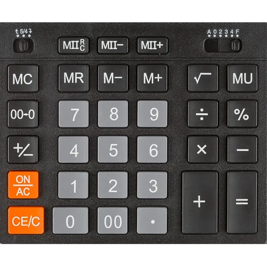 Калькулятор настольный ПОЛН/Р Attache AF-222, 12раз, дв.пит,203x158мм, черн