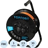 Удлинитель Topfort ПВС 3х2,5кв.мм, 30м на пласт.катушке, 4 роз. с/з, IP44