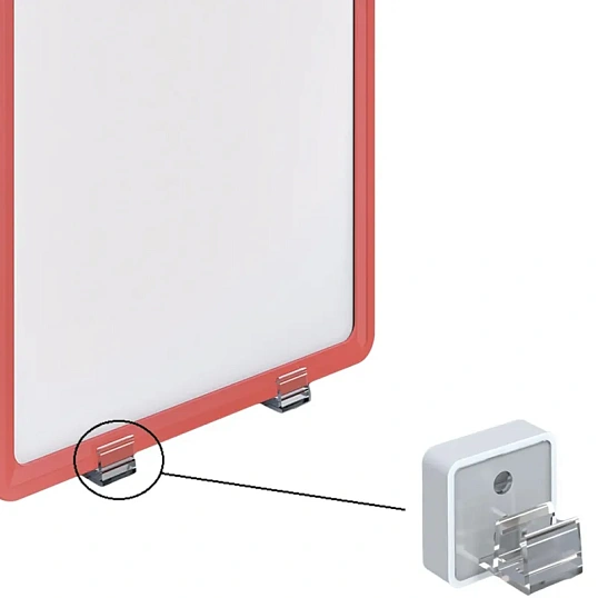 Держатель рамки под углом 0° к поверхности 10 шт/уп.  Квад