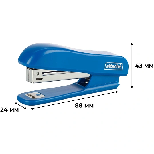 Степлер Attache Compact (№10) до 15 листов, пластик, синий